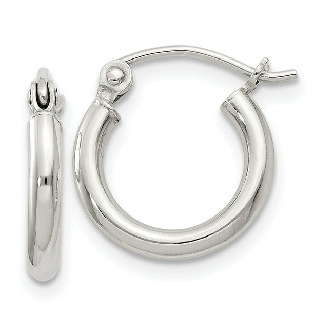 925 Sterling Silver 2mm Hoop Earrings 925 Sterling Silver 2mm Hoop Earrings